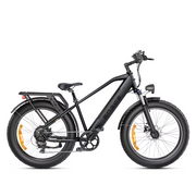 Black electric bike on a white background