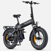 Black electric bike with 'Endeavor' branding on a white background