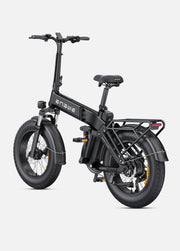 Black electric bike with ENGWE branding on a white background