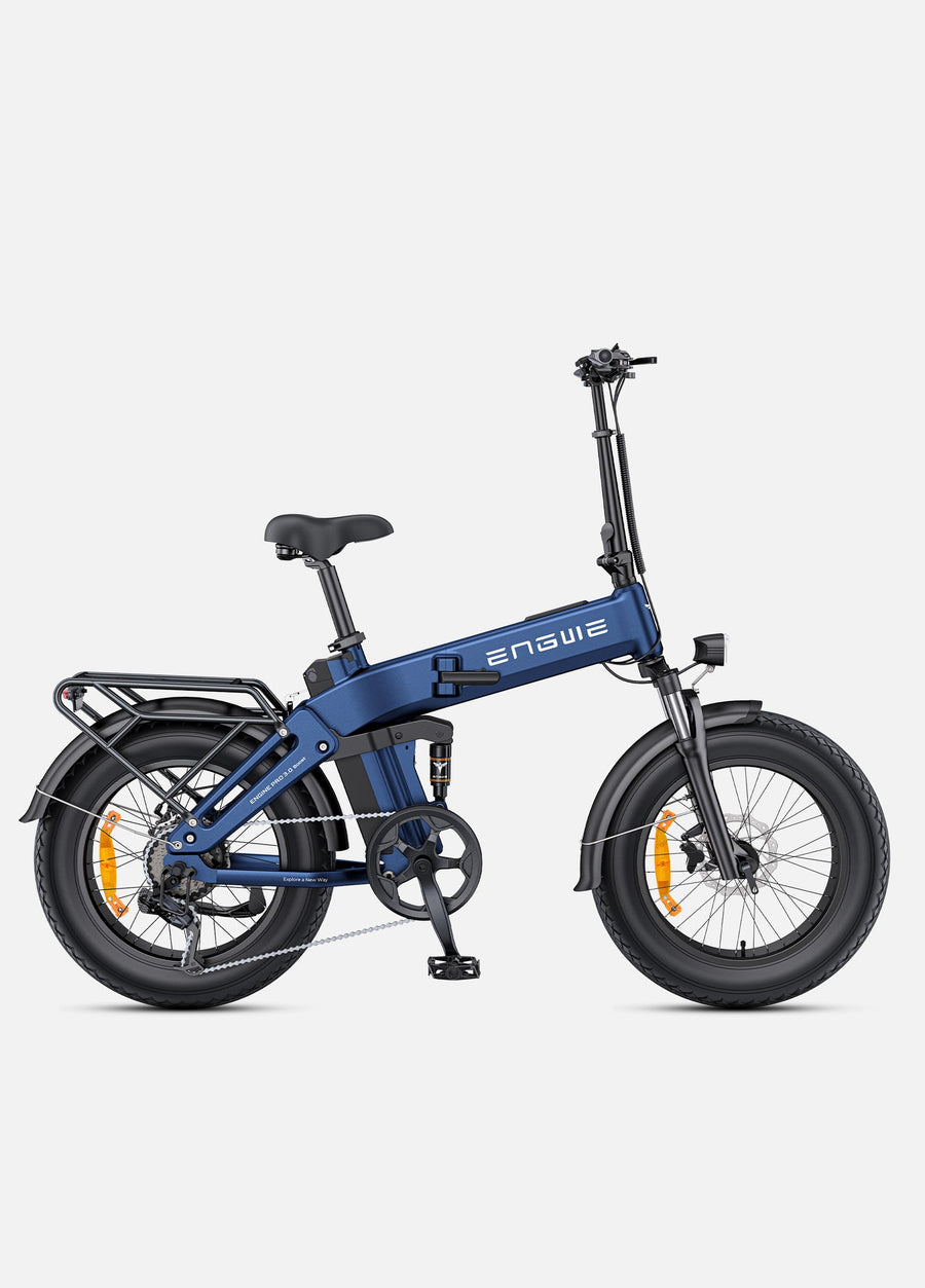 Black electric bike with 'ENWE' branding on a white background
