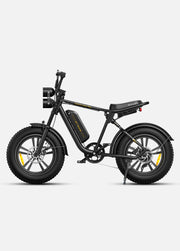 Black electric bike on a white background