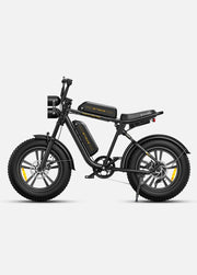 Black electric bike on a white background
