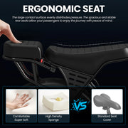 Ergonomic seat from black electric fat bike Aairsk X5 from 2026 